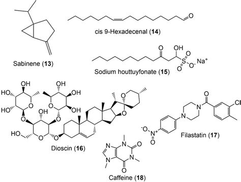 Chemical Structures Of Natural Metabolites 1318 With Biofilm