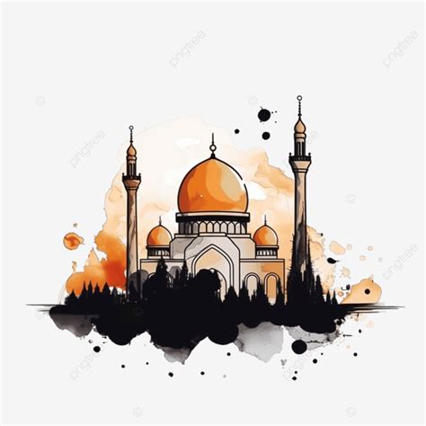 Ramadan Kareem In Black And Orange, Ramadan, Ramadan Mubarak, Holy PNG