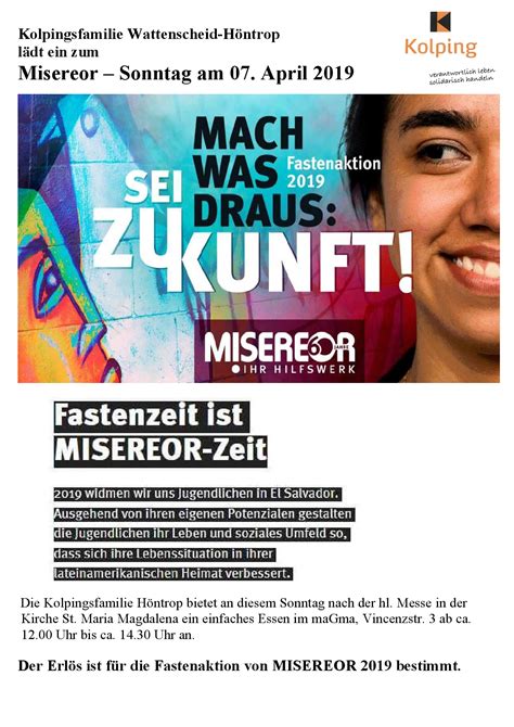 Plakat Misereor Katholische Kirche Wattenscheid