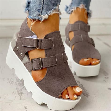 Kaufe Mode Sommer Plattform Wedge High Heels Casual Bequeme Leichte