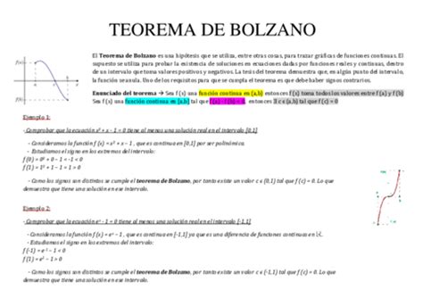 Teorema De Bolzano Pdf