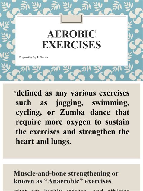 Aerobic Exercises | PDF