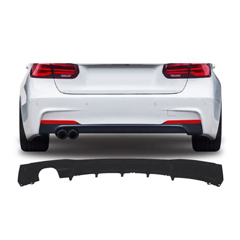 Suitable To Fit Bmw F30 Sport M Performance Diffuser Double Pipe Single Out Matt Black