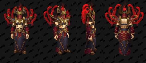 Tww Full Season 1 Warlock Tier Sets With Added Shoulders And Belt Rwow