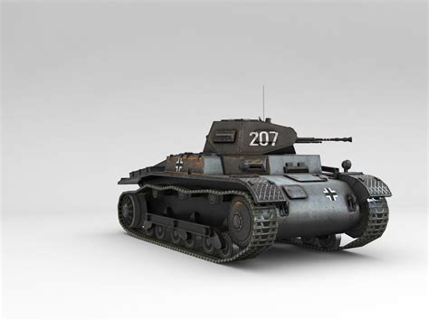 D Model Low Poly Sdkfz Panzer Ii Ausf A Vr Ar Low Poly Cgtrader