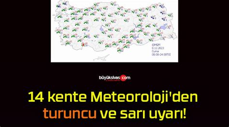 Kente Meteoroloji Den Turuncu Ve Sar Uyar B Y K Sivas Haber