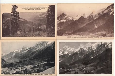 LOT DE 4 Cartes Postales Anciennes Postcards LES HOUCHES HAUTE SAVOIE 1