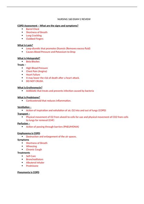 Hondros College Of Nursing Nursing Exam Review Nur Stuvia Us