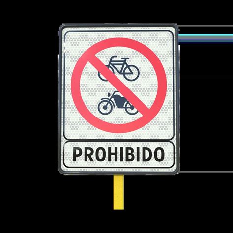 Señal Prohibida La Circulación De Bicicletas Y Motocicletas