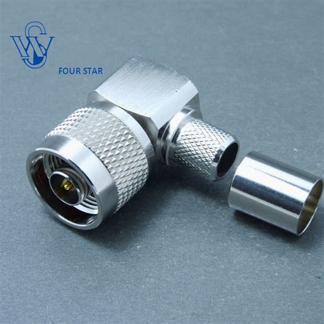 Antenna Electrical Wire Waterproof Male Plug Right Angle Crimp RF