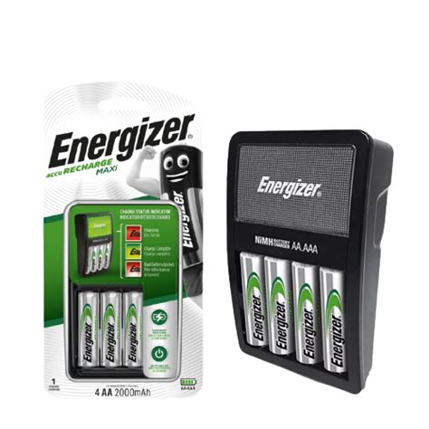 4's Energizer AA 1300mAh Rechargeable Battery with Base Charger /4'AA ...