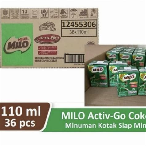 Jual Susu Uht Milo Ml Activ Go Coklat Pcs Per Karton Dus