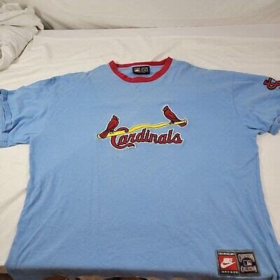 Nike St Louis Cardinals Cooperstown Collection Logo Shirt Sz Xxl