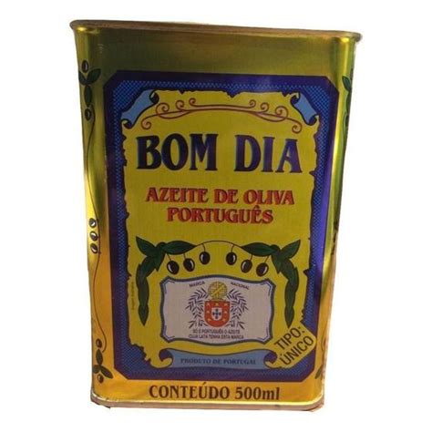 Azeite de oliva virgem 500ml bom dia lata português Azeite Magazine