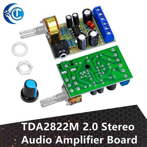 1PCS TDA2822M 2 0 Stereo Audio Amplifier Board Dual Channel AUX