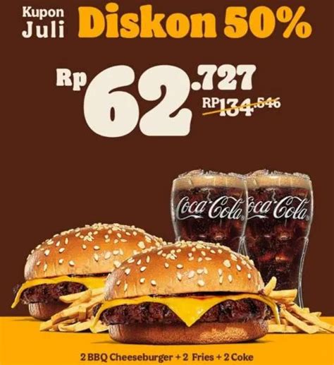 Promo Burger King Juli Kupon Juli Diskon Edisi Menu