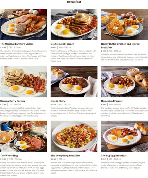 Bob Evans Menu With Prices (& Pictures for 2024)