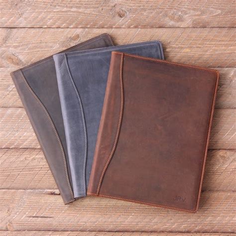 PERSONALIZED Leather Padfolio Monogrammed Leather Portfolio Etsy