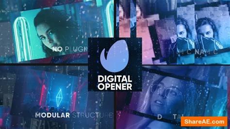 Videohive Digital Opener Slideshow Free After Effects Templates