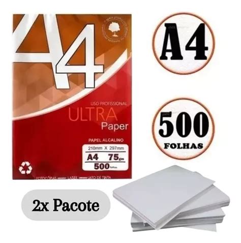 Folhas Sulfite A Gm Papel Alcalino Ultra Paper Frete Gr Tis