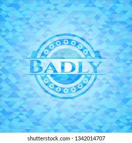 Row Realistic Light Blue Mosaic Emblem Stock Vector Royalty Free