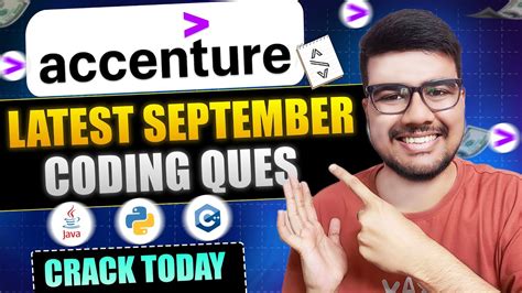 Crack Accenture Coding Round Latest September Solution YouTube