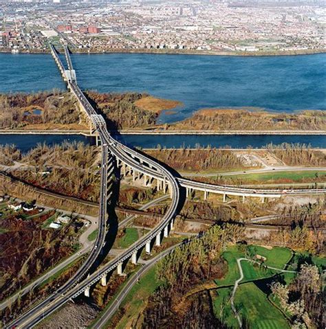 Honoré Mercier bridge, over St. Lawrence river [1963 - Montreal, Quebec ...