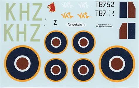 Fundekals A Spitfire Mk Xvie Tb Squadron Leader Hank Zary