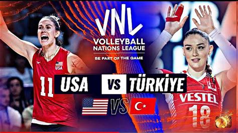 USA Vs TURKEY Live Score Update Today Match VNL 2023 FIVB VOLLEYBALL