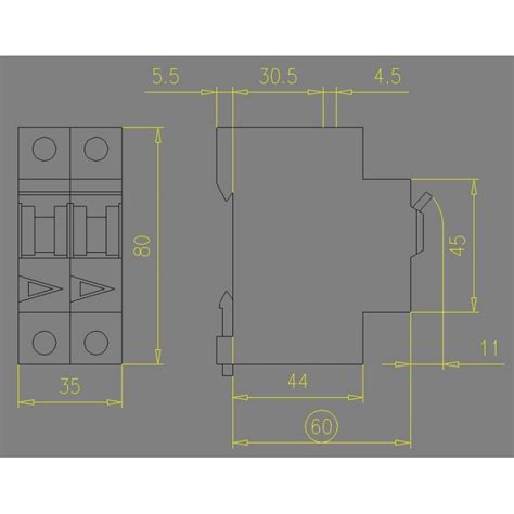 PLS6 C2 2 DC liinikaitselüliti 2 poolust 2A DC C karakteristik