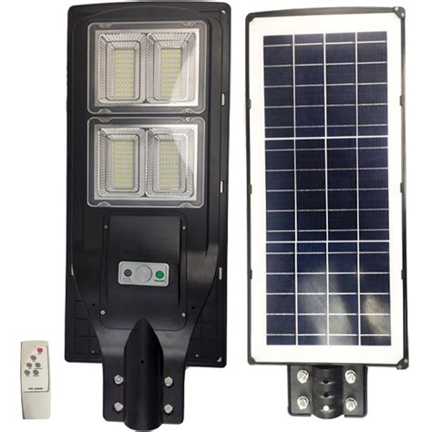 Luminaria Solar Poste 240w Led Controle E Sensor Timer Paredes Barras