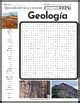 Geolog A Sopa De Letras Spanish Geology Word Search Puzzle Tpt