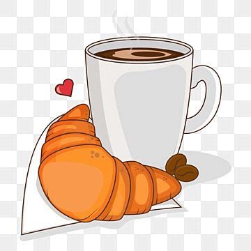 French Croissant Clipart Png Images French Breakfast With Cup Of