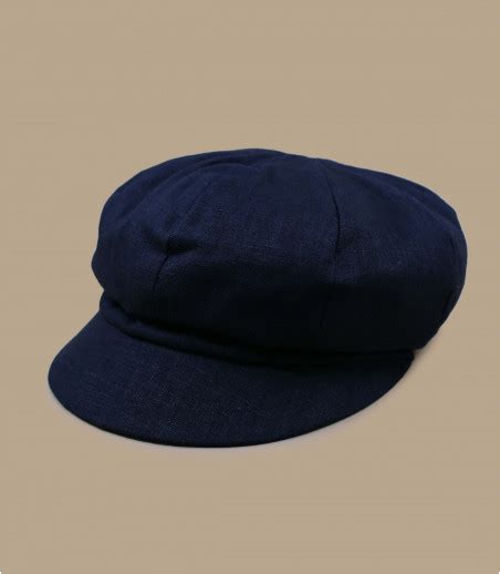 Casquette Gavroche Femme Lin Elorine Marine Mtm Headict