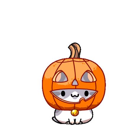 Trick Or Treat Cat Sticker By Mino Games For Ios Android Giphy