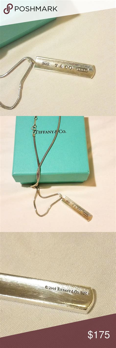 Tiffany And Co Silver Bar Necklace Bar Necklace Silver Bar Necklace