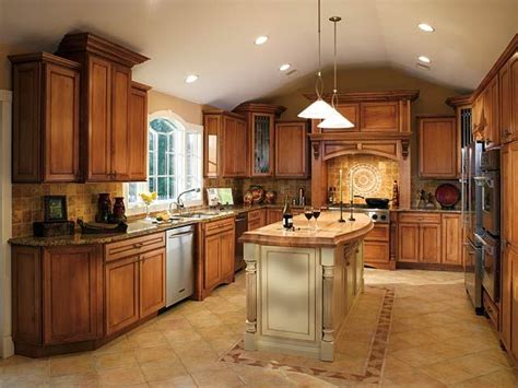 Pecan Colored Kitchen Cabinets