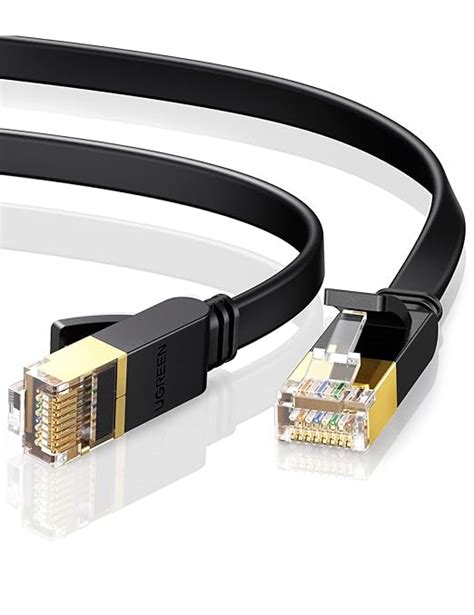 UGREEN Cat7 RJ45 Ethernet Kablosu Düz Altın Kaplama 10Gbps 600MHz FTP