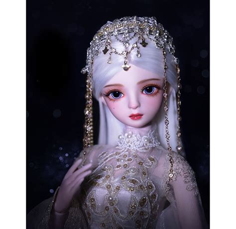 Beauty Bride Princess Bjd Doll Handmade Full Set Weeding Dress Bjd