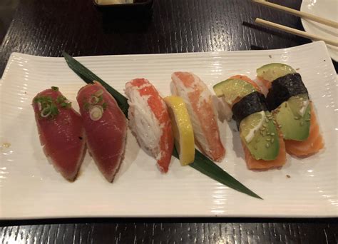 Nigiri Tuna Snow Crab And Salmon Avocado Lemon R Sushi