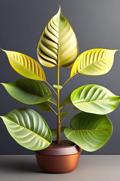 Planta Rara Con Hojas Variegadas De Higuera Fiddleleaf Ficus Lyrata El