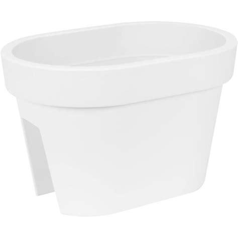 Prosperplast Lofly Railing Pot De Fleur A Suspendre Cm Largeur Blanc