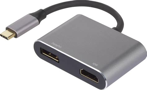 Renkforce Usb Displayport Hdmi Adapter 1x Usb C Stekker 1x