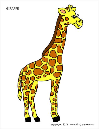 Giraffe | Free Printable Templates & Coloring Pages | FirstPalette.com