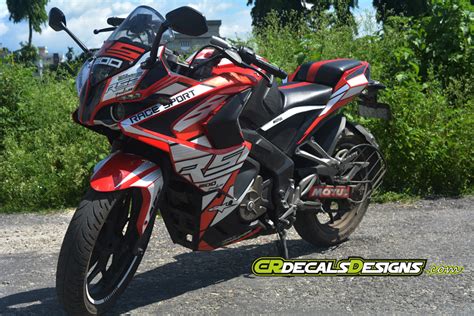 Buy Cr Decals Pulsar Rs 200 Custom Decalsstickers Full Body Race Kit Red Online ₹3229 From