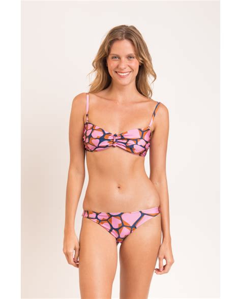 Bikini Tops Top Amore Pink Bandeau Crispy Brand Rio De Sol