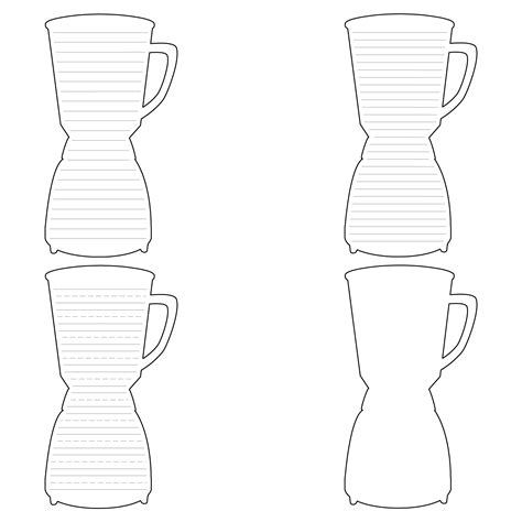 Blender Shaped Writing Template Free Printable Papercraft Templates