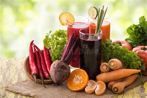 Carrot Beet And Red Chili Pepper Mix Juice Stock Image Image Of