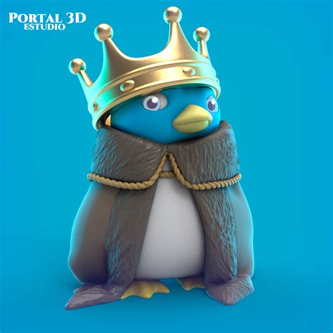 STL file PENGUIN KING・3D printer model to download・Cults