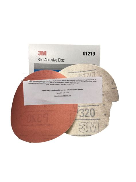 3m™ Red Abrasive Hookit™ Disc 6 Inch P320 Grit 01219 Space City